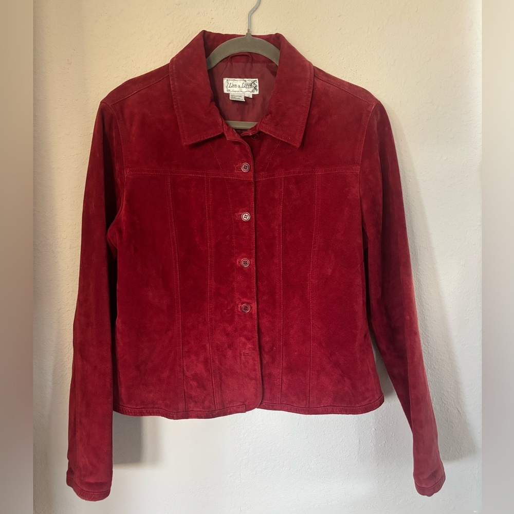 Live a Little Red Suede 100% Leather Jacket